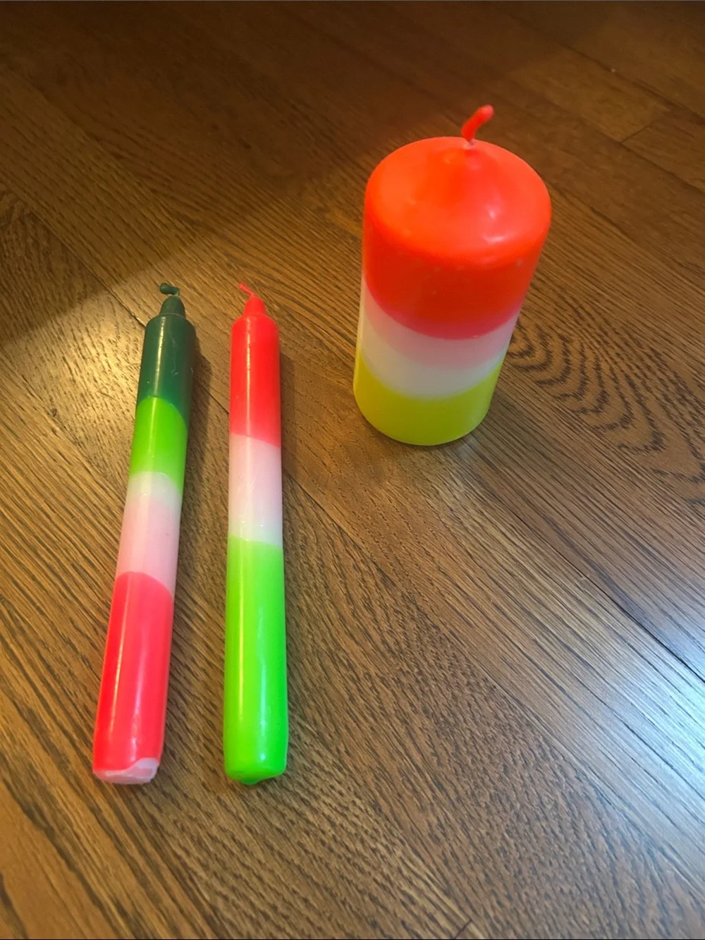 NWOT neon candles